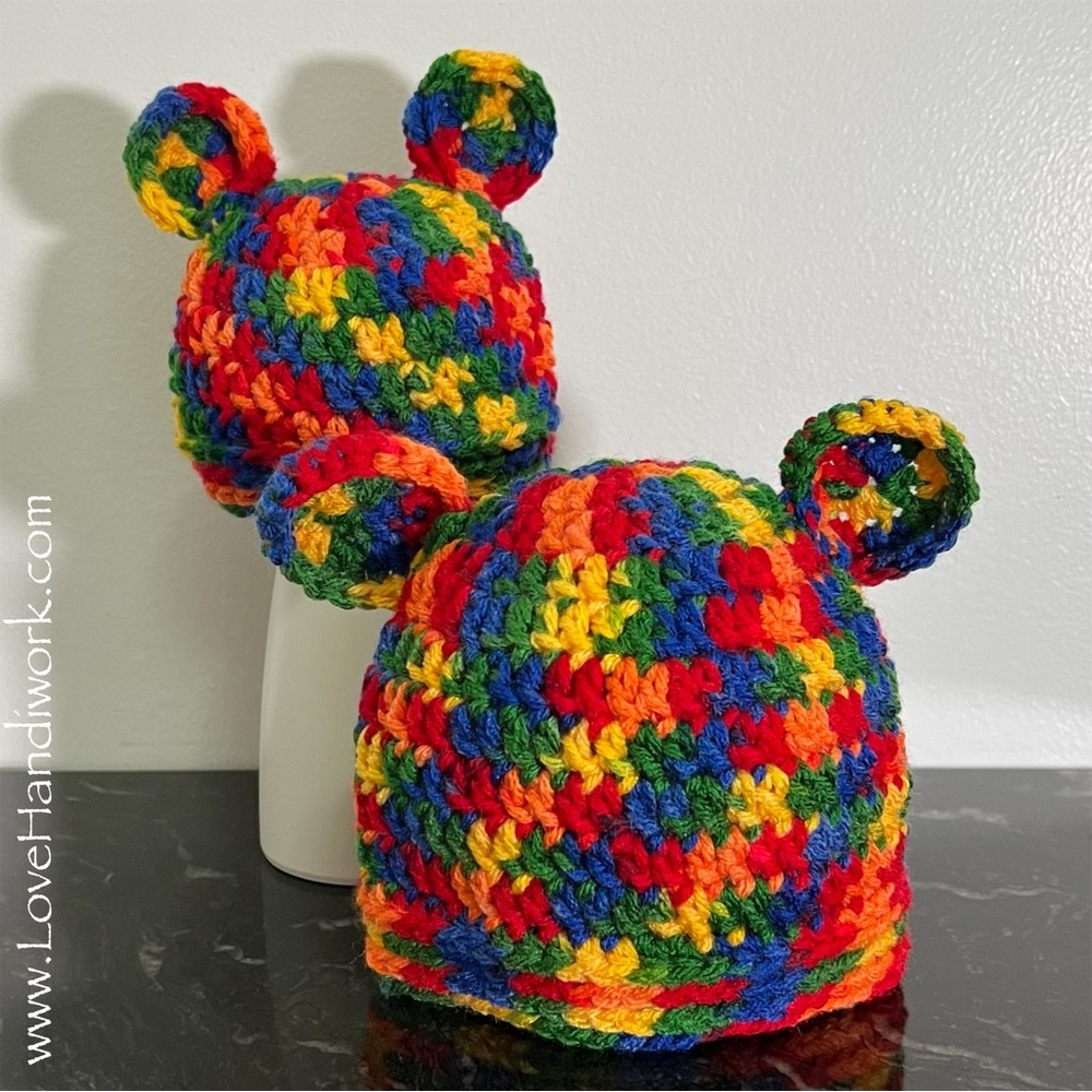 NEW Rainbow Baby Bear Beanies: • Rainbow - Canadiana